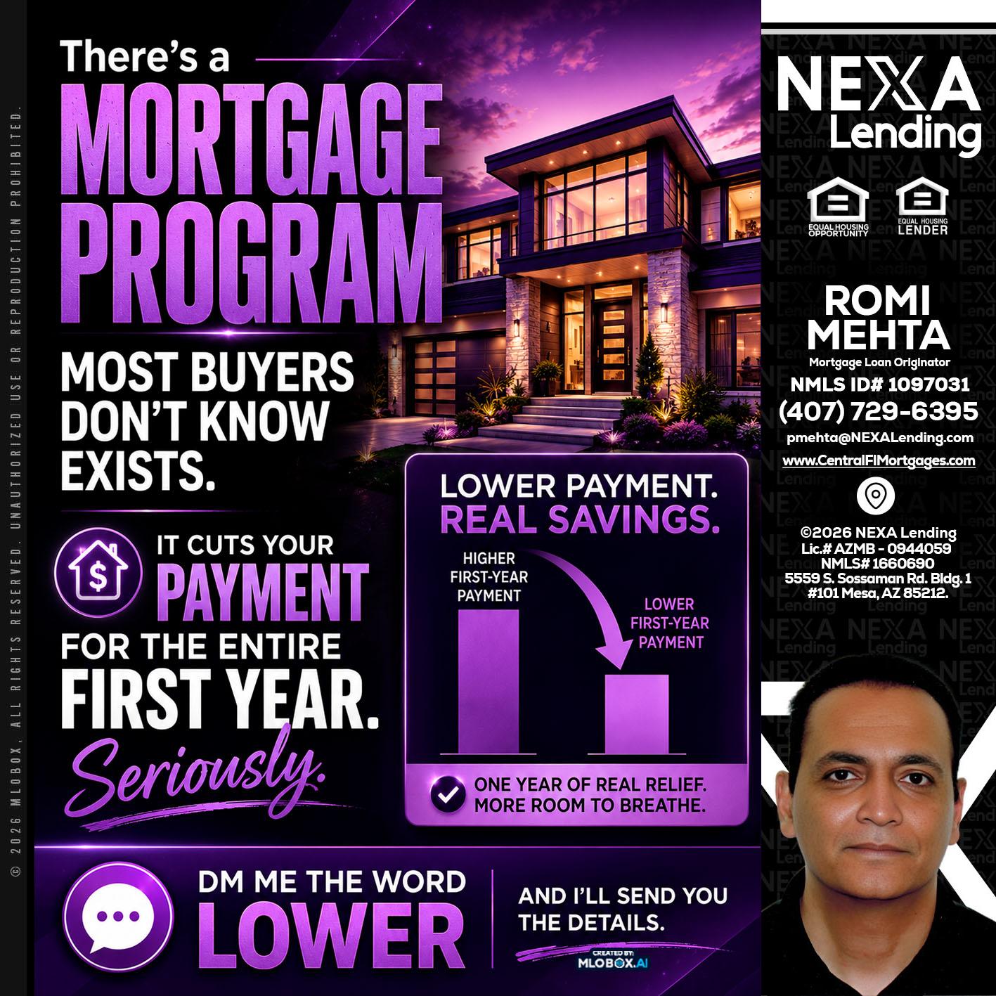 MORTGAGE PROGRAM - Romi Mehta -Mortgage Loan Originator