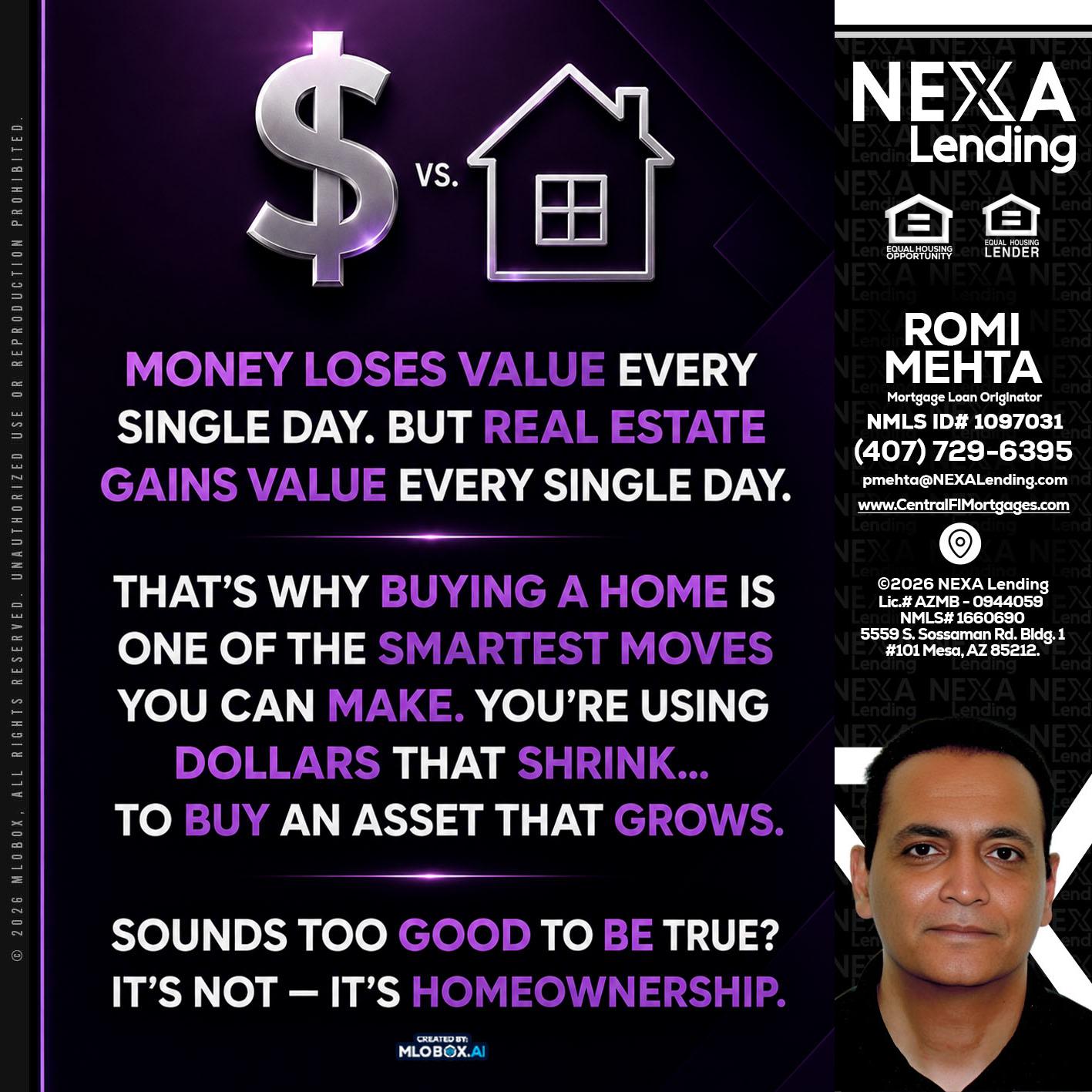 MONEY LOSES - Romi Mehta -Mortgage Loan Originator