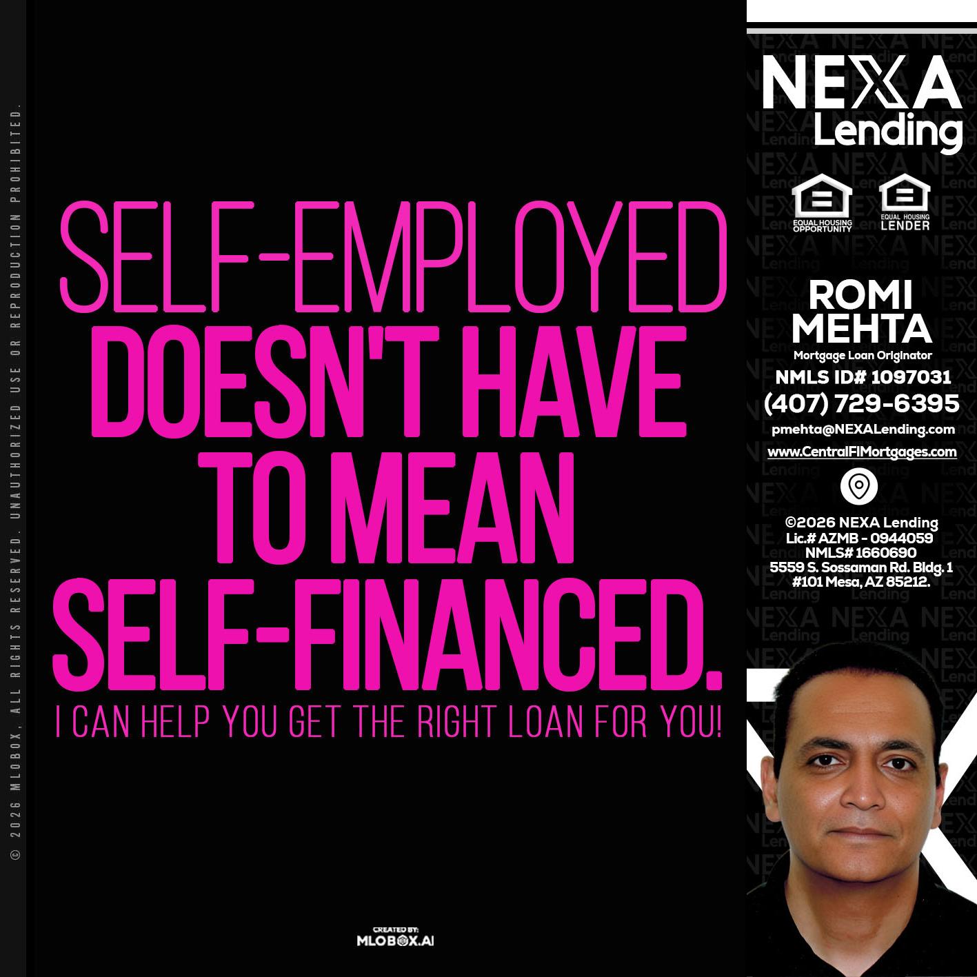 self employed - Romi Mehta -Mortgage Loan Originator
