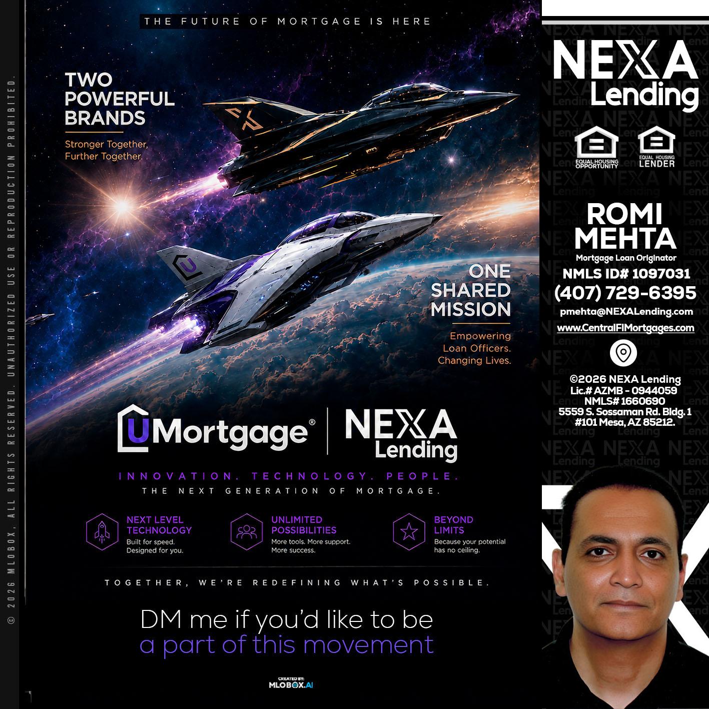 U Mortgage + NEXA lending - Romi Mehta -Mortgage Loan Originator