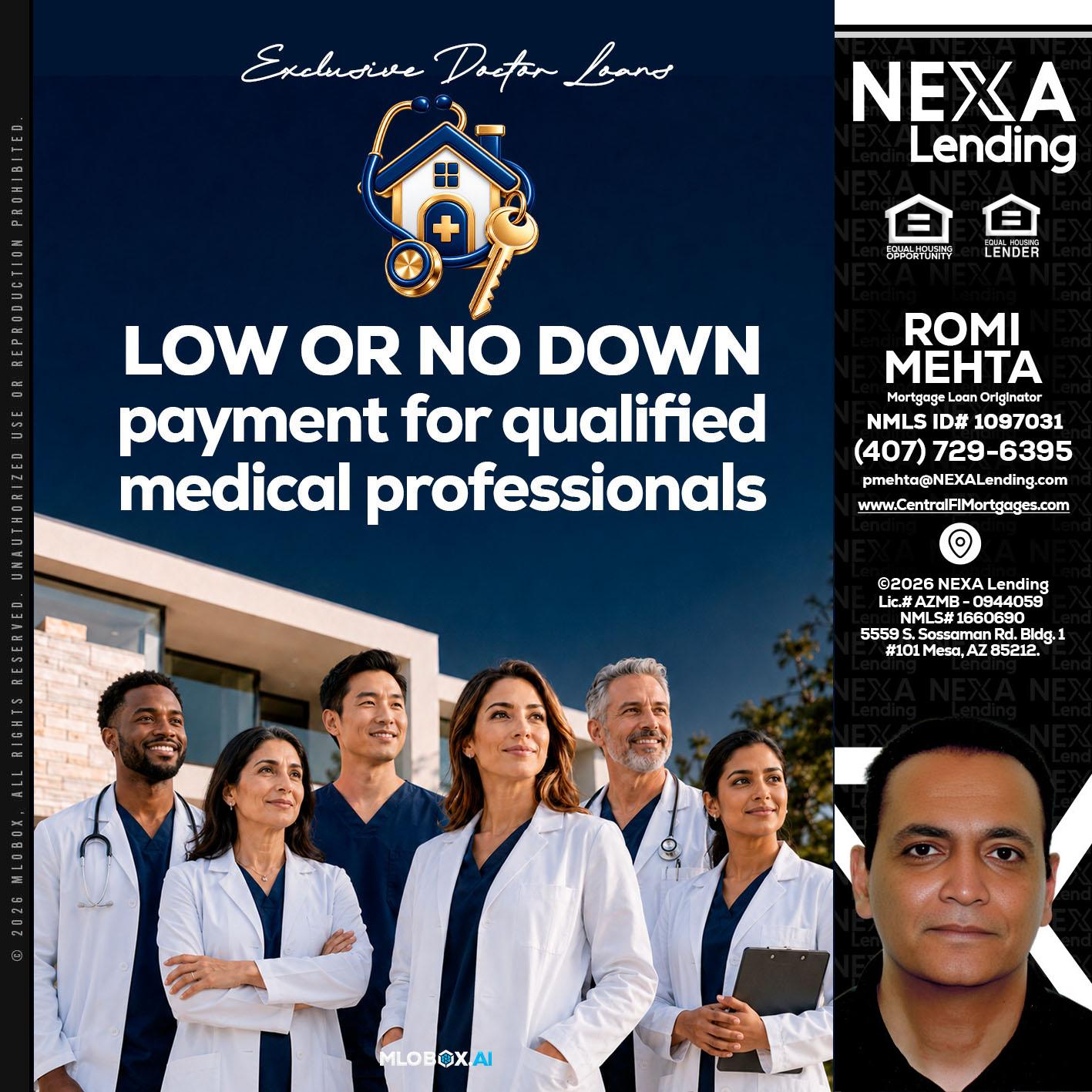 DOCTOR LOANS - Romi Mehta -Mortgage Loan Originator