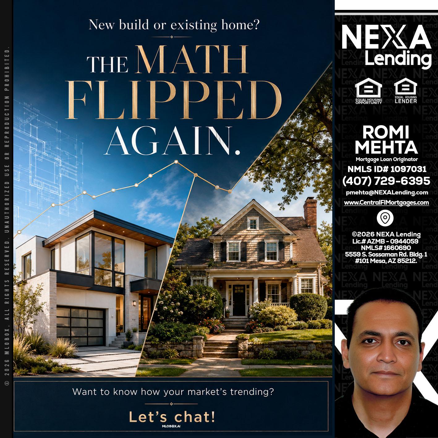 THE MATH FLIPED - Romi Mehta -Mortgage Loan Originator