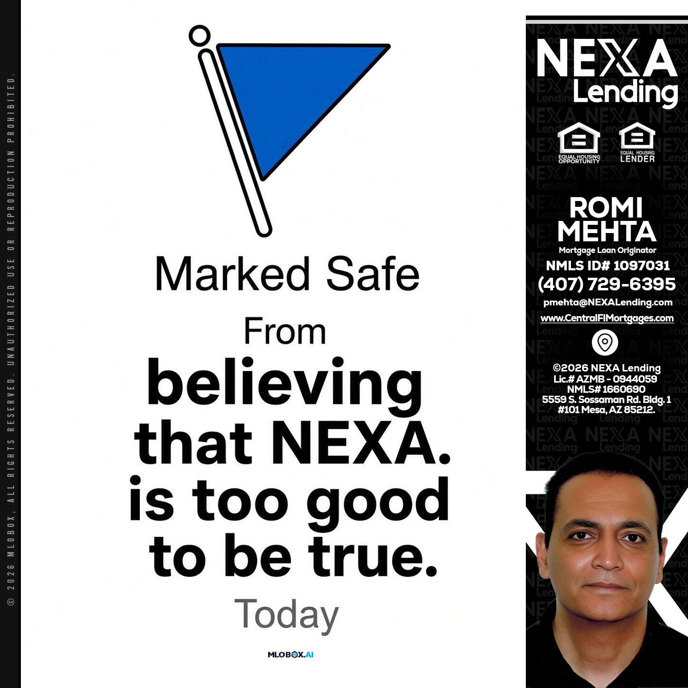 MARKED SAFE - Romi Mehta -Mortgage Loan Originator