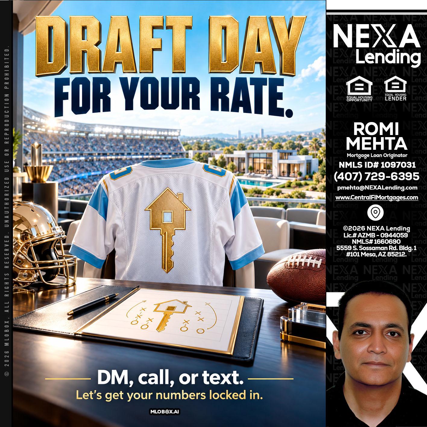 DRAFT DAY - Romi Mehta -Mortgage Loan Originator