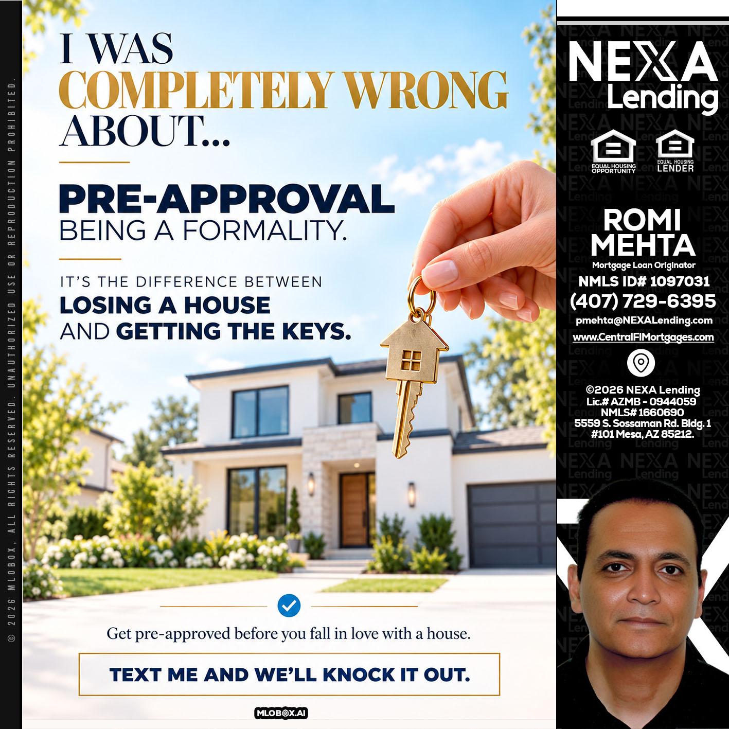 I WAS COMPLETALLY WRONG - Romi Mehta -Mortgage Loan Originator