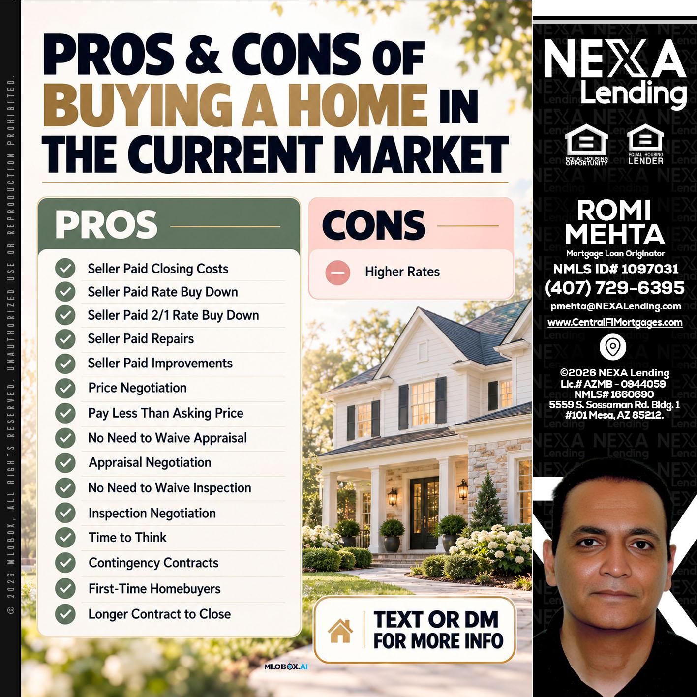 pros and cons - Romi Mehta -Mortgage Loan Originator