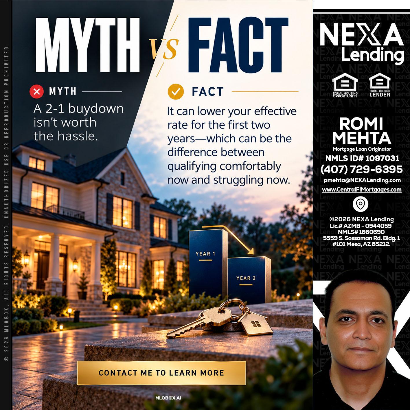 MYTH VS FACT - Romi Mehta -Mortgage Loan Originator