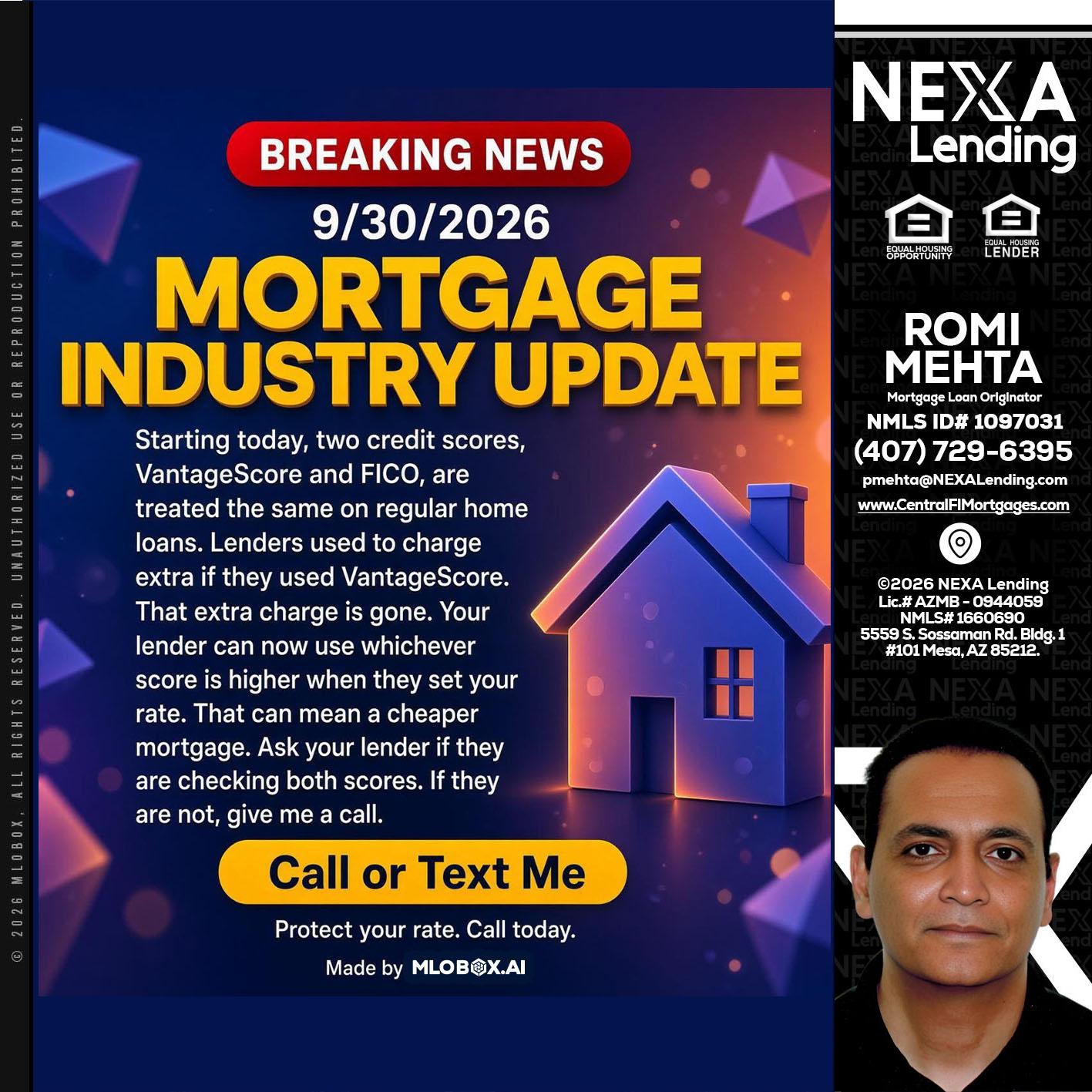 BREAKING NEWS - Romi Mehta -Mortgage Loan Originator
