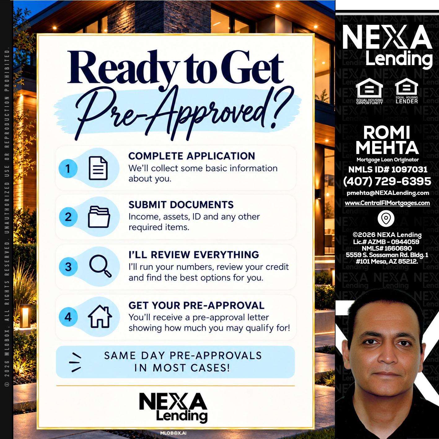 ready to get - Romi Mehta -Mortgage Loan Originator